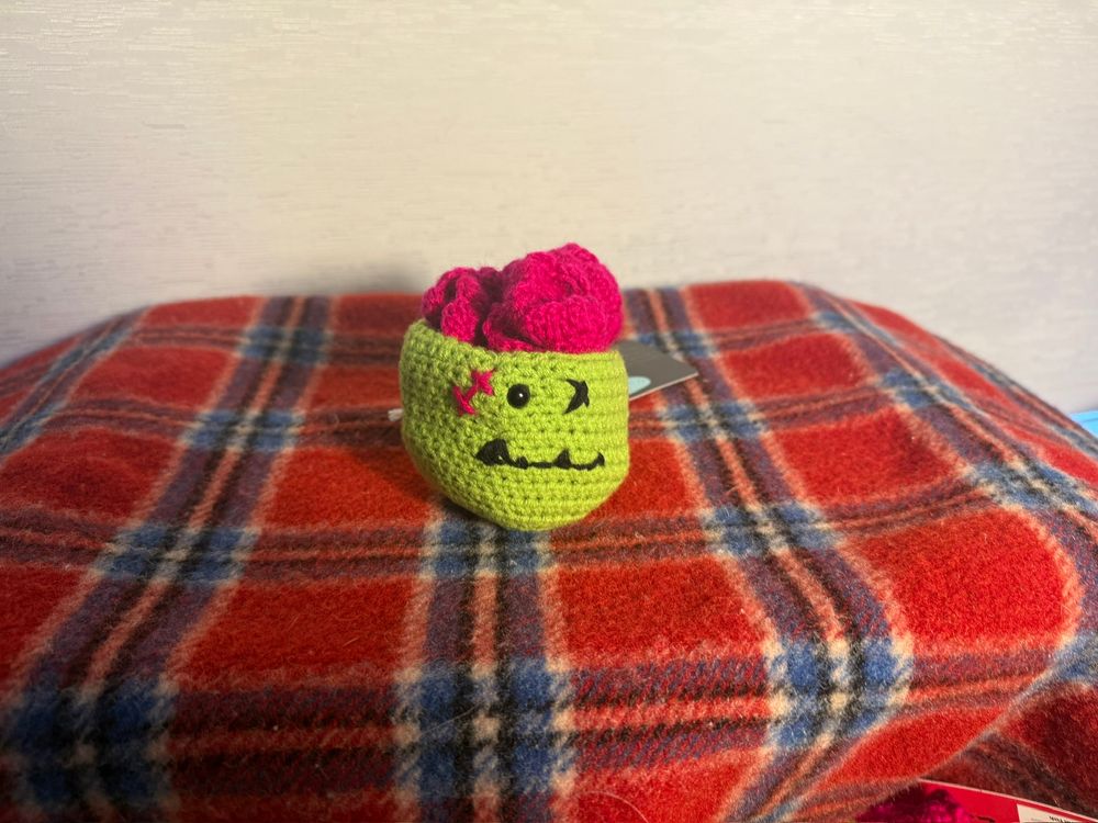 Lime Green Zombie with Hot Pink Coasters