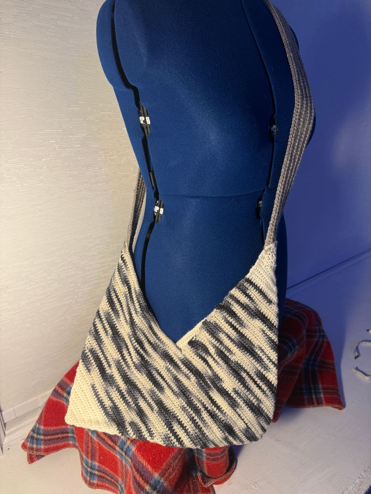 Neutral Multicolored Crossbody Bag