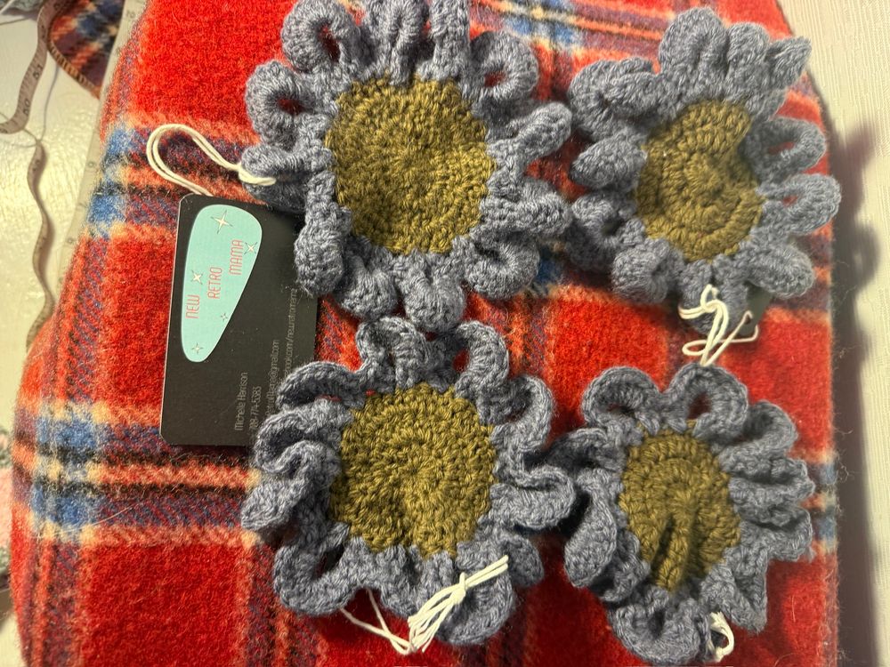 Periwinkle Flower Coasters (4)