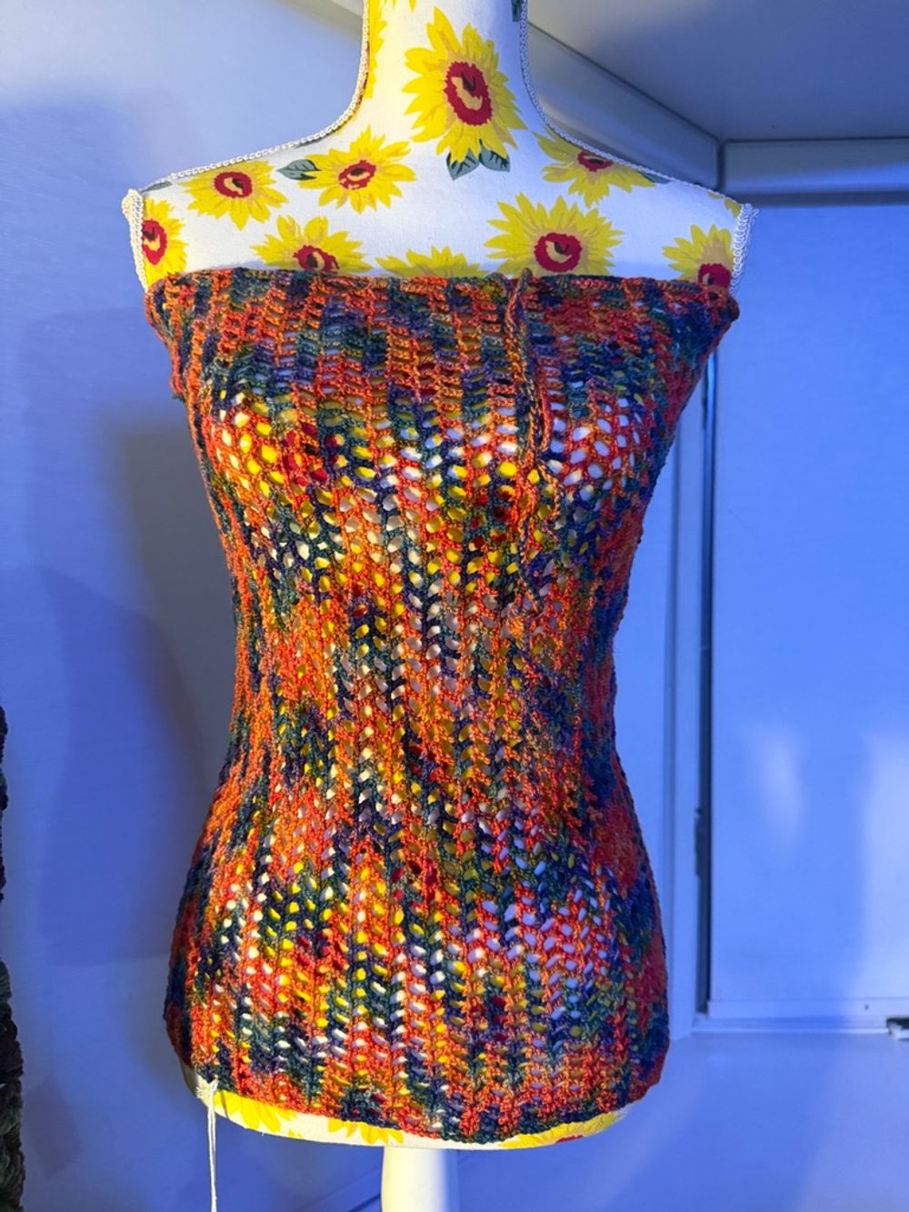 Swim Coverup - Skirt or Top - Multicolored Orange Base