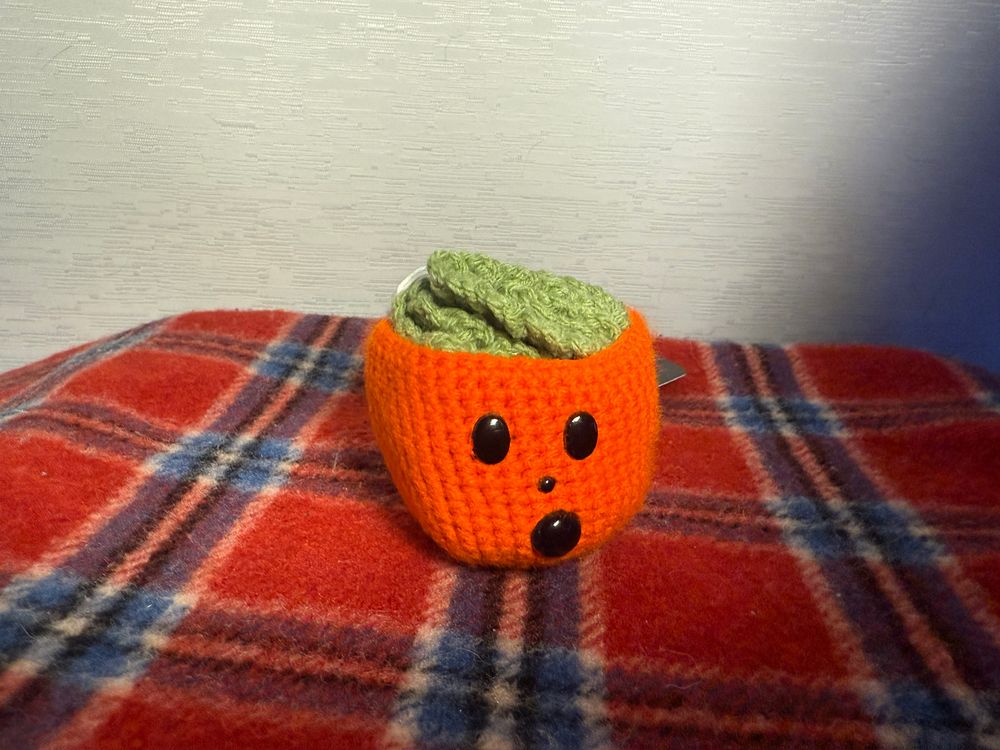 Surprised Jack-O-Lantern Coaster Set with Light Green Coasters