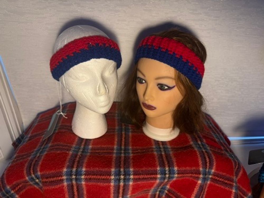 Pair of Chicago Cubs colored children's headbands